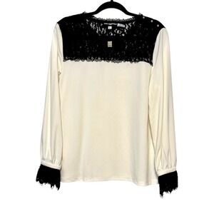 Karl Lagerfeld Whimsigoth Parisian Blouse Womens Size M Victorian Goth Fairycore